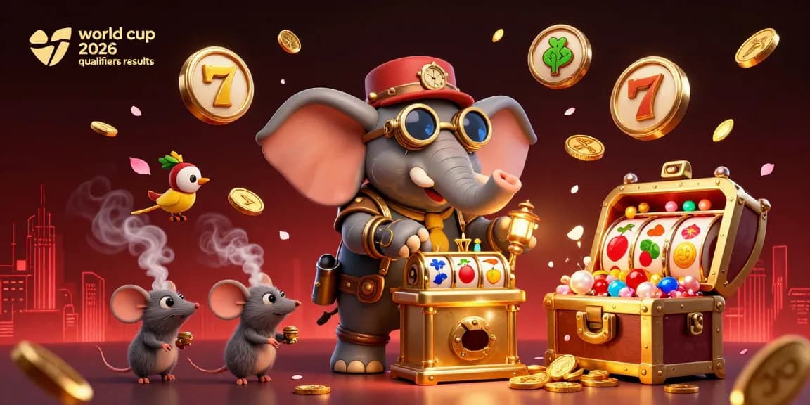 Spin for excitement with the world cup 2026 qualifiers results on this vibrant, animated casino scene.