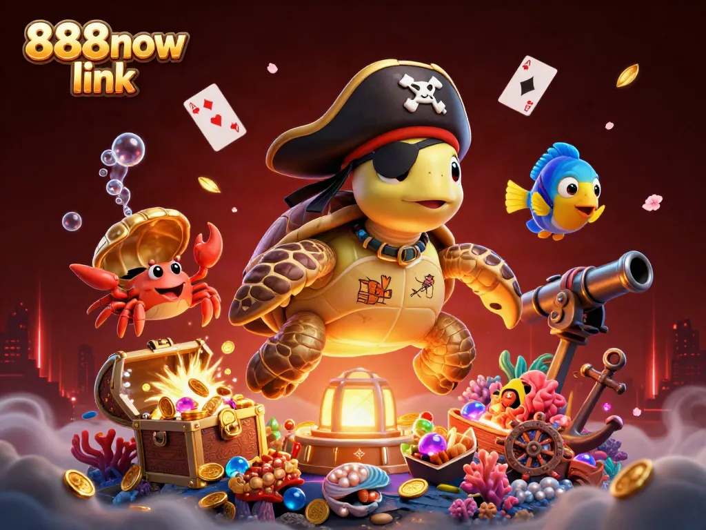 Experience thrilling wins with the 888now link as pirate-themed characters unlock underwater treasures.