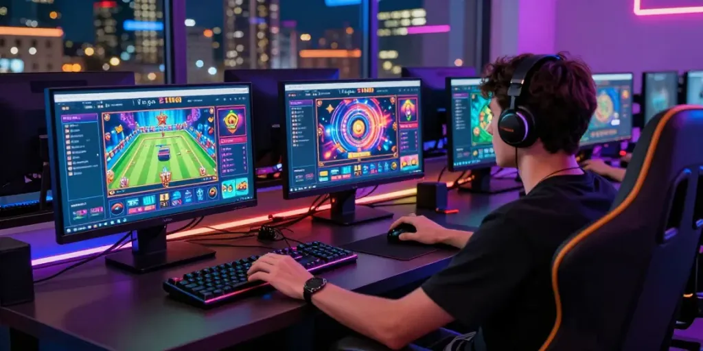 Pengguna vegas168 menikmati pengalaman bermain game online di platform terpercaya dengan tampilan modern.