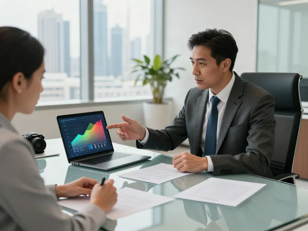 Insurance Lawyer in Dubai consulting with a client in a modern office, showcasing expertise and professionalism.