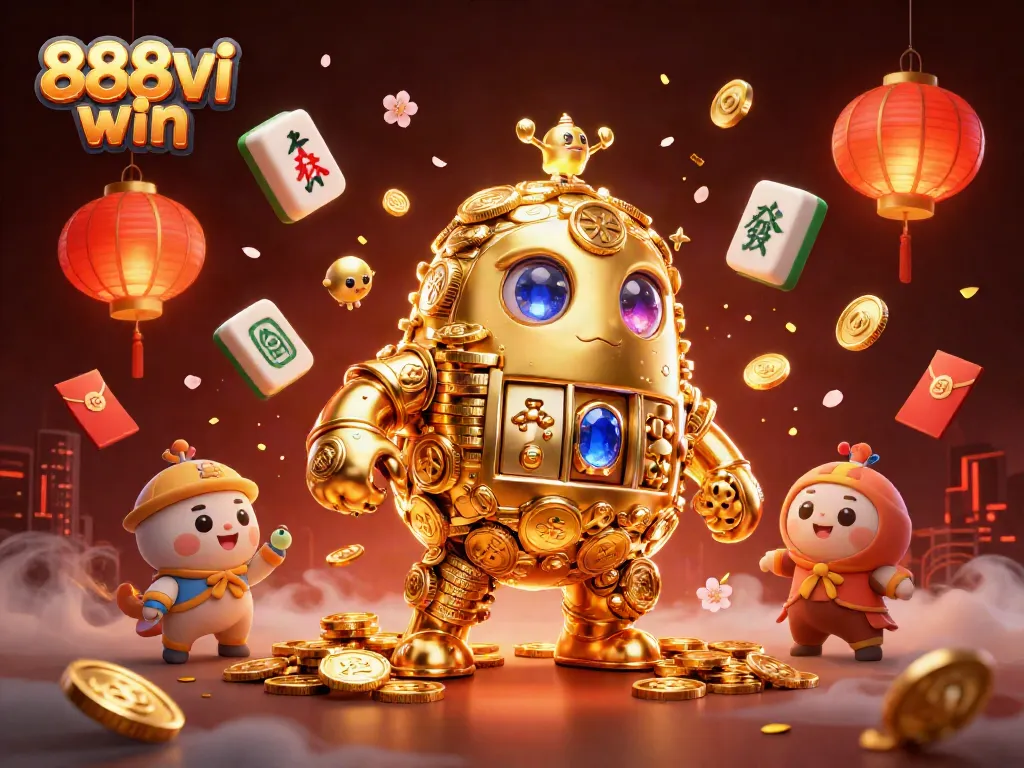 Experience winning big at 888vi win with ancient golden golem and festive casino elements.