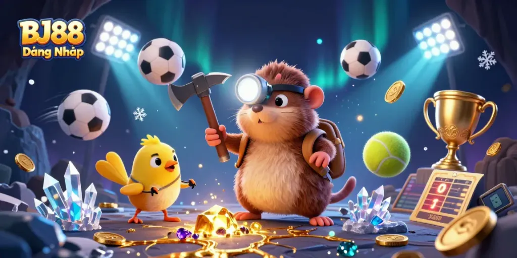 Experience the thrilling world of betting at BJ88 Đăng Nhập with sports elements and festive energy.