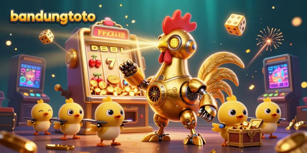 Experience exciting gaming at bandungtoto with vibrant 3D casino elements and dynamic characters.