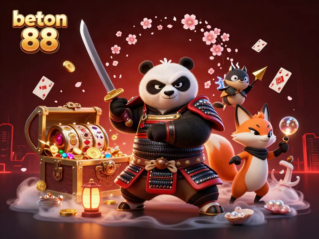 Mengambil kemenangan di beton 88 dengan aksi slot seru bersama panda samurai dan fox ninja.
