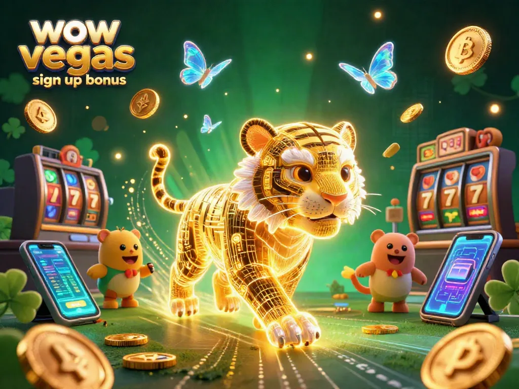 Claim your WOW Vegas sign up bonus with vibrant casino characters and dynamic game elements.