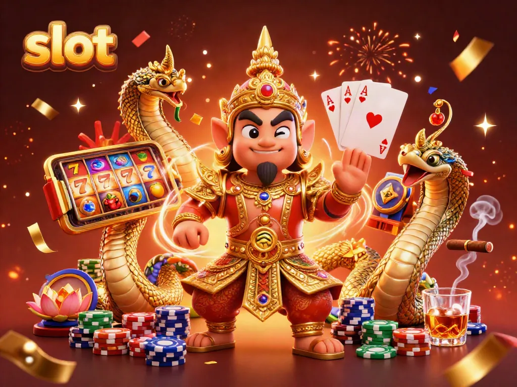 Spin the reels for life-changing jackpots with this vibrant slot-themed illustration featuring characters and casino elements.
