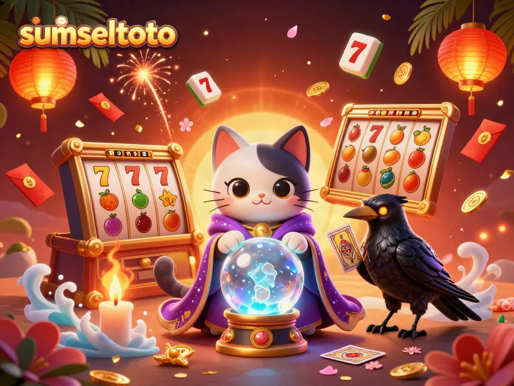 Experience the excitement of sumseltoto with vibrant casino elements and mystical characters.