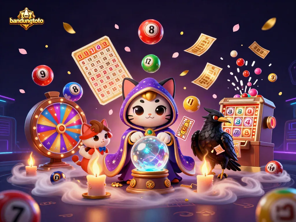Join the exciting world of bandungtoto with colorful lottery balls and captivating casino elements.