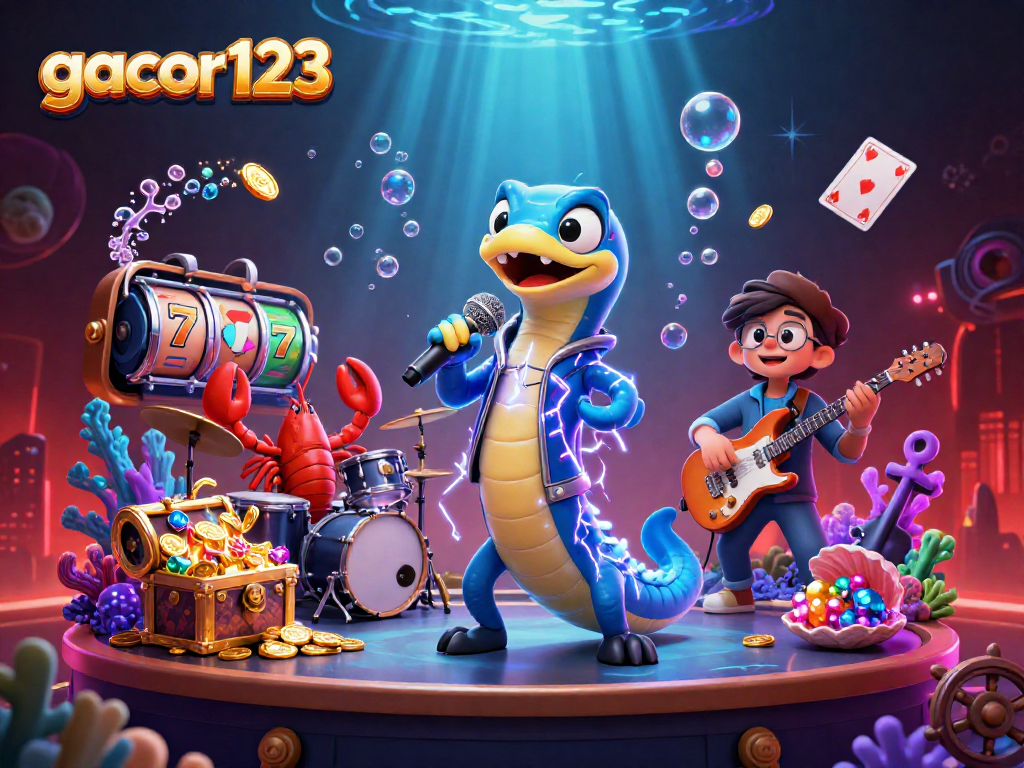 Engage with gacor123 through vibrant underwater slot games featuring a DJ eel, lobster drummer, and seahorse guitarist.