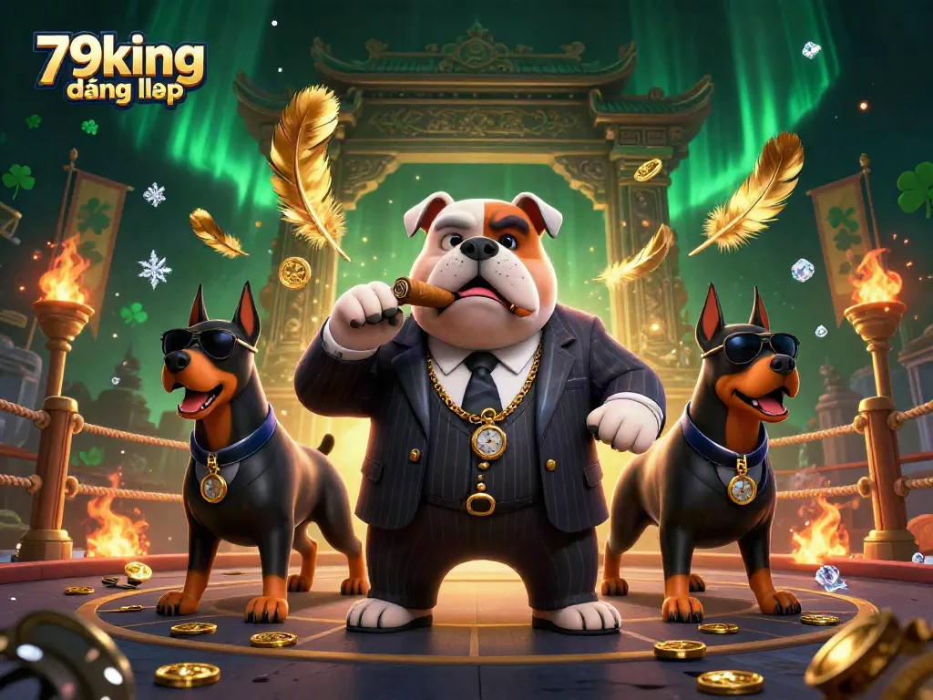 Engage in thrilling gameplay at 79king đăng nhập with a dynamic mafia-themed casino scene full of excitement.