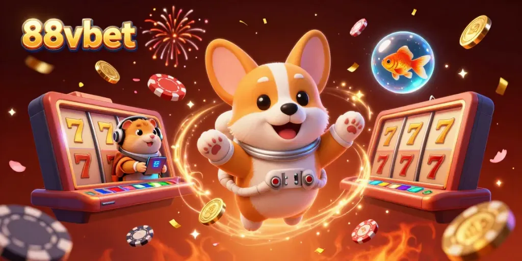 Engage in pure fun at 88vbet with exciting 3D casino visuals, floating poker chips and golden coins!