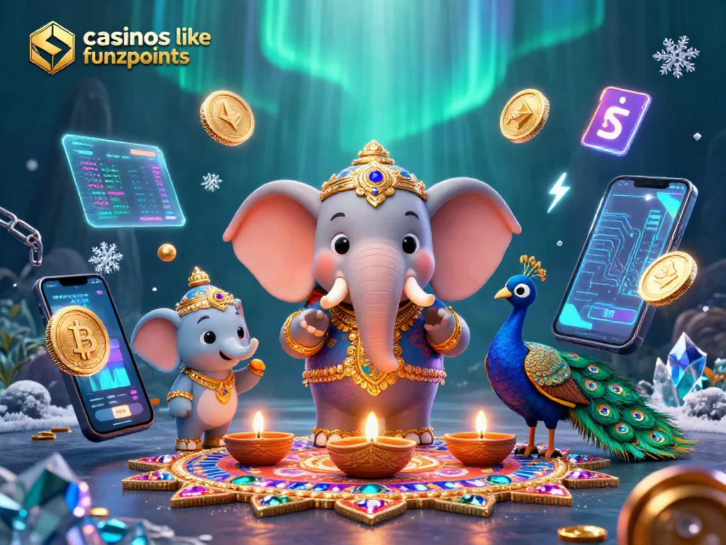 Play exciting games at casinos like Funzpoints with vibrant characters and crypto elements.