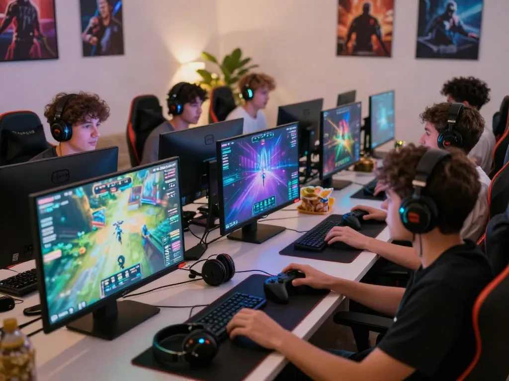 Người chơi tại vvwin trải nghiệm game trực tuyến hấp dẫn trong không gian hiện đại.