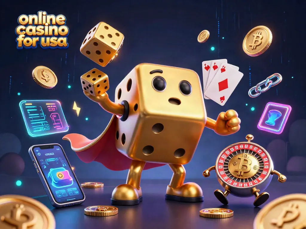 Experience the chance to win at the best online casino for usa with golden dice and crypto elements.